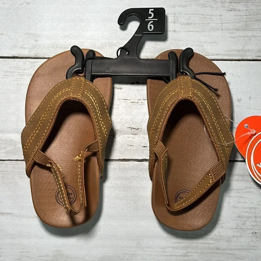 Boys Casual Flip Flops With Elastic Back